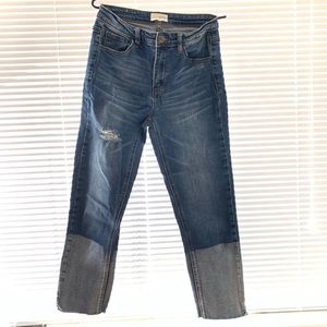 Two Tone straight leg Jeans size 9